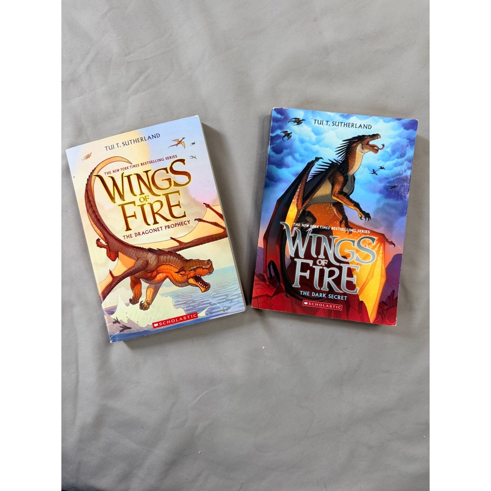 Wings of Fire Book Lot 1 & 4 The Dragonet Prophecy The‎ Dark Secret Sutherland